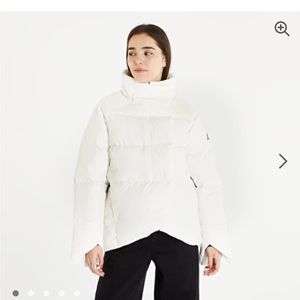 Adidas Sportswear Women’s Big Baffle Puffer Jacket - White, Size Small